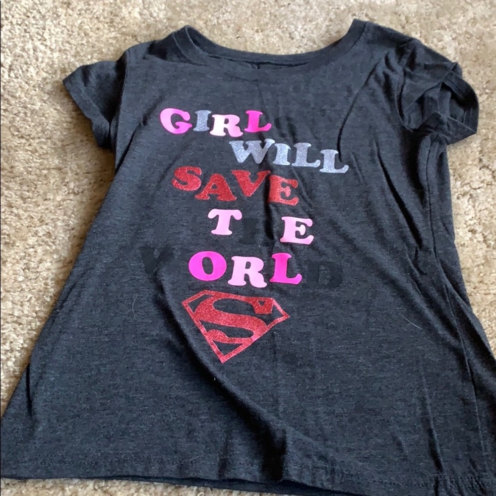 Girls will save the world tee shirt